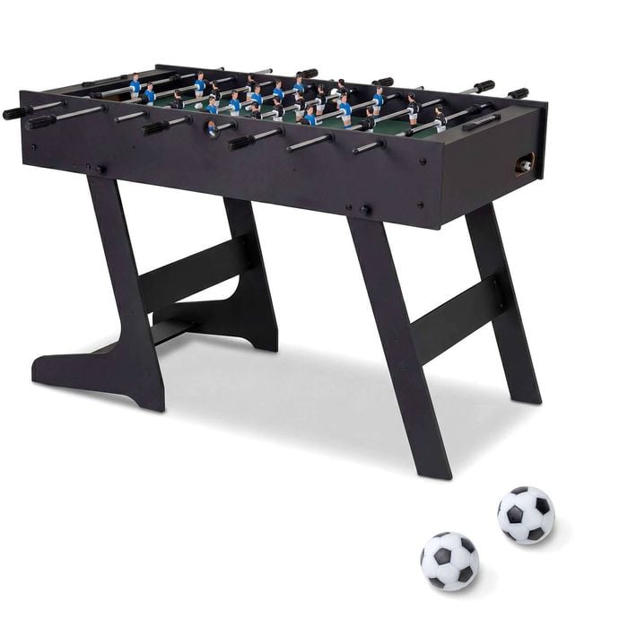 Costway Folding Foosball Table 121cm Game Play Table Soccer Balls Black