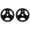 2pk Olympic Rubber Grip Plate Weight Lift Home Gym Exercise 5kg
