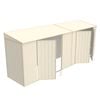 Build-a-Shed 1.2 x 5.2 x 2.0m Cream Skillion Double Plus Dual Double Hinged Side Doors Shed