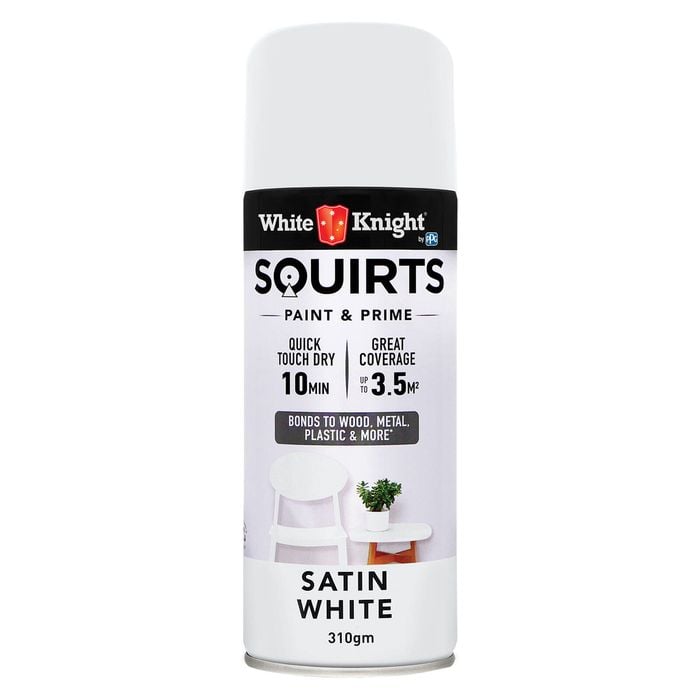 White Knight 310g White Satin Squirts Spray Paint