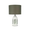 Tsai Koru Table Lamp, Handmade Ceramic With Linen Shade, Usb-c Fast Charging