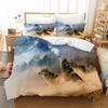 3D Wolf Forest Star Sky Quilt Cover Set Bedding Set Pillowcases 30
