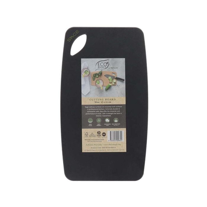 Eco Basics Mini Wood Pulp Cutting/Chopping Board - Black