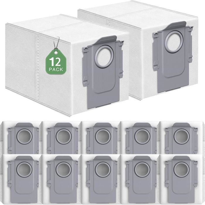 Hygieia 12X Dust Bags For Roborock S8 MaxV Ultra, S8 Max Ultra, Qrevo & Saros Series Robot Vacuums