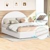 Alfordson Bed Frame King Gas Lift Storage White