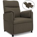 FORTIA Electric Armchair Recliner, Single Fabric Chair, Biege
