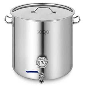 SOGA Stainless Steel Brewery Pot with Beer Valve 71L