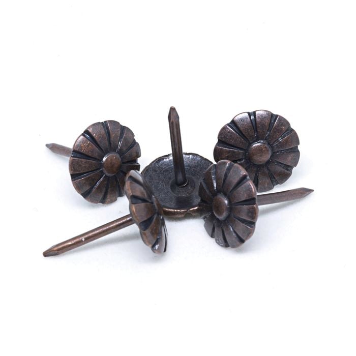 Pinnacle Antique Bronze Daisy Head Upholstery Nails - 50 Pack