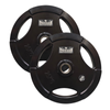 Morgan Tri-grip Rubber Coated Olympic Weight Plates (pair) [25kg]