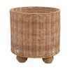 Astin Sinclair 320 x 330mm Large Natural Poly Rattan Basket Planter with Feet