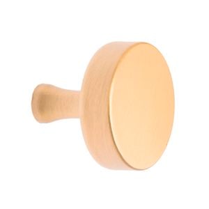 Lane 32mm Matte Brass Round Thick Knob - Brass