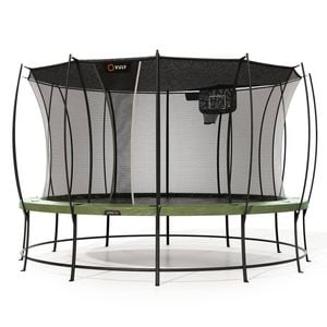 Vuly Ultra 2 Pro Extra Large 16ft Trampoline with Enclosure - Round Kids Trampolines Bundle With Shade Cover & Basketball Hoop