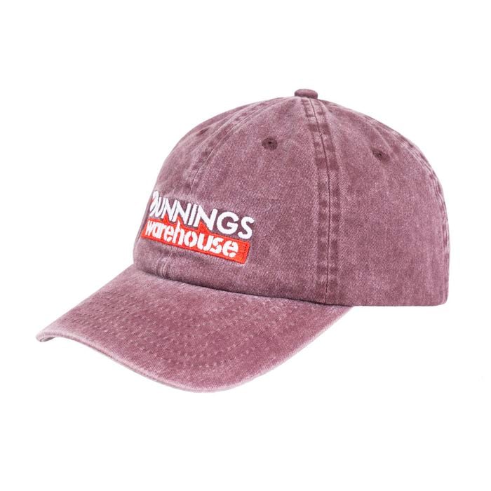 Bunnings Burgundy Washed Cap