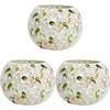 3PK LVD 13x13cm Led Glass Round Mosaic Mixed Home Decor