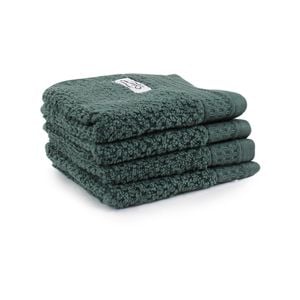 4pc Onkaparinga 30x30cm Avalon Face Washer 550GSM Fir Green