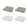 Set of 4 100% Cotton Face Washers Perfect Touch 33 x 33cm 2 Silver 2 White