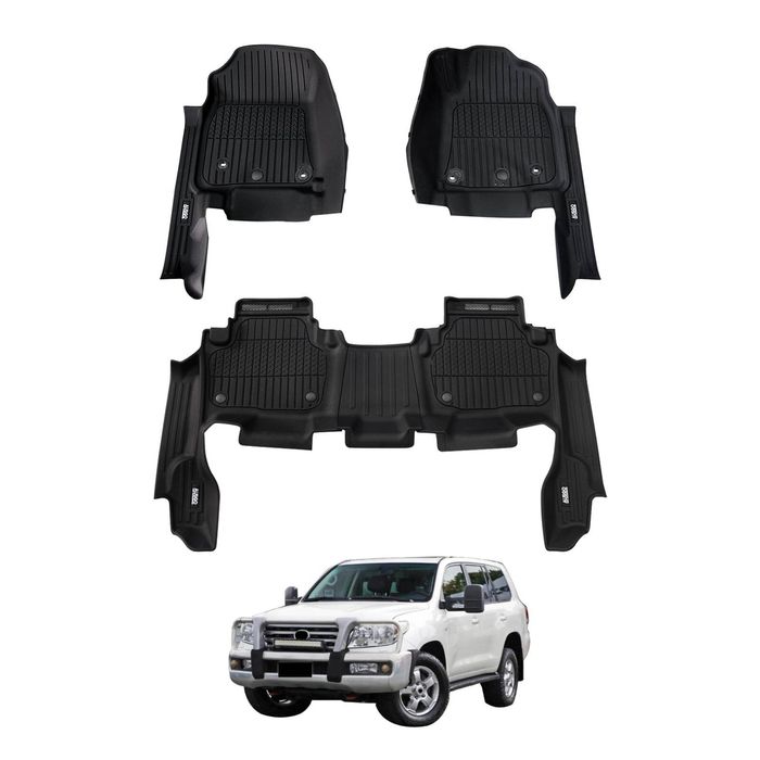 AUSGO 7D Injection Floor Mats For Toyota LandCruiser 200 Series LC200 GX / GXL 2007-2012 All-Weather Floor Liners