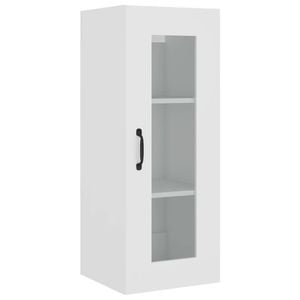 vidaXL Hanging Wall Cabinet White Floating Storage Home Organiser Side Cabinet