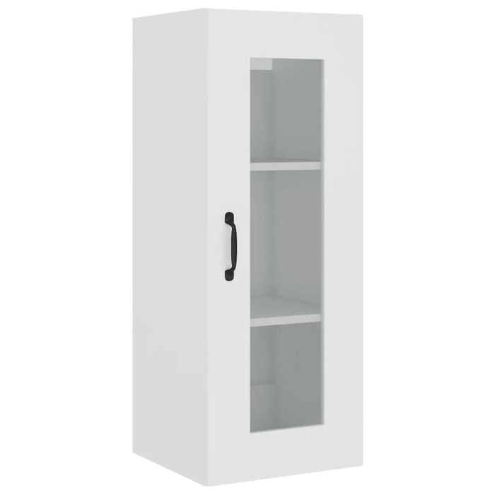 vidaXL Hanging Wall Cabinet White Floating Storage Home Organiser Side Cabinet