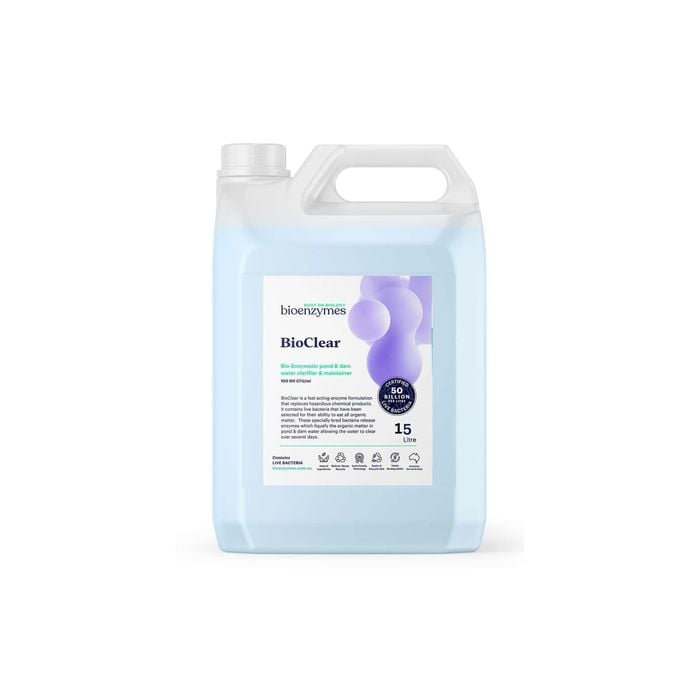 BioEnzymes BIOCLEAR Pond & Dam Cleaner 15L – Bio-Enzymatic Water Treatment, Safe for Fish & Aquatic Life