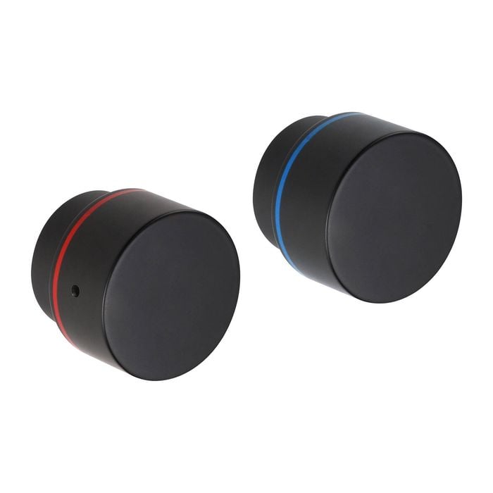 Shaw & Mason Black Round Jumper Valve Wall Top Assembly