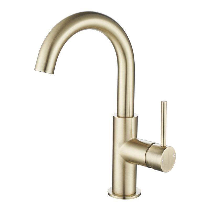 Mondella Resonance 25mm Brushed Brass Swivel Basin Mixer