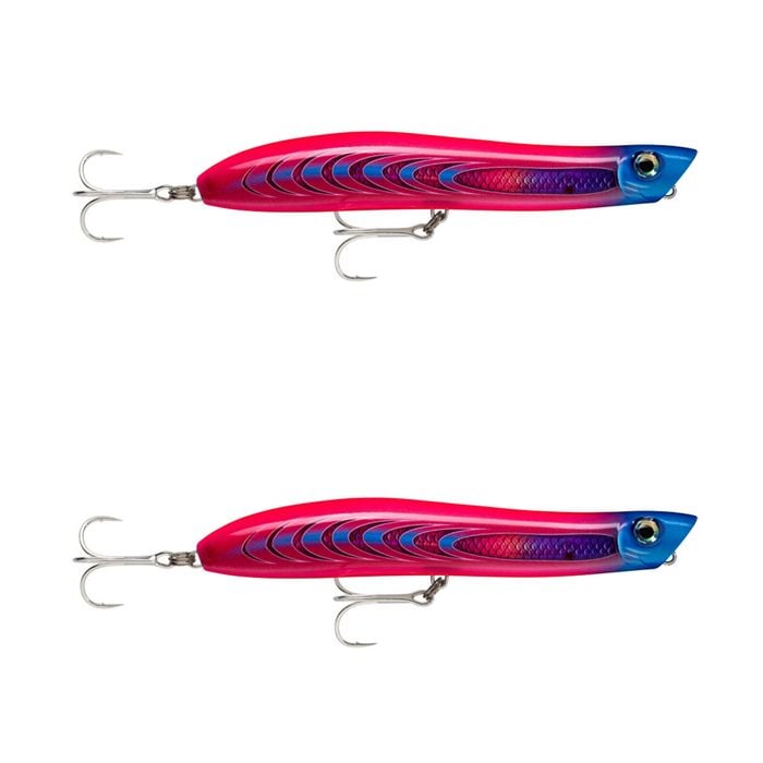 2x Rapala 10cm MaxRap Walk'n Roll Topwater Bait Fish Lures - Pink Boomerang