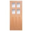 Woodcraft Doors 2040 x 820 x 40mm Clear Safety Entrance Door FED06