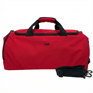 48 Litre Fib Sports Duffle  Duffel Gym Canvas Travel Foldable Red