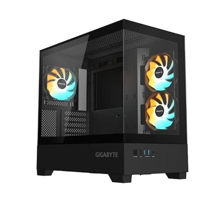 Gigabyte C201 PANORAMIC, Mid Tower, mini-ITX/m-ATX, Black, H431x W242x D430 mm, 5 Slots, USB 3.0 x2, H=502 W=313 D=525 mm