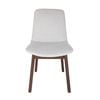 Sk designer living | cozy upholstered dining chair | walnut legs - light grey fabric