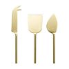 3pc Ecology Apostle Cheese Knife Set Gold 18cm Stainless Steel Enamel