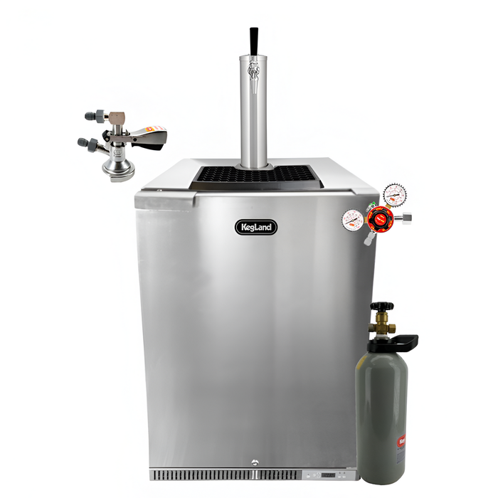 KegLand Under Bench Built-In Kegerator - Single Tap with A-Type Coupler