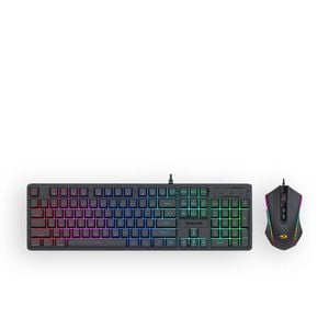 Redragon S107-rgb-ba Black Full Size Rgb Membrane Keyboard Mouse Combo
