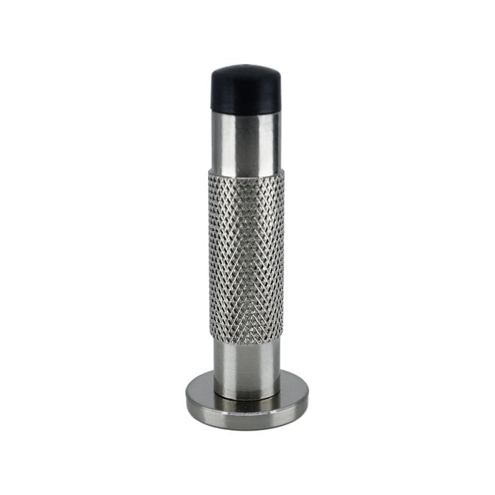 Adoored 85mm Satin Chrome Knurled Monument Door Stop