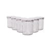 Argon Tableware 150ml Glass Jam Jars With Airtight Silver Lids - Set Of 6 Empty Screw Top Kitchen Storage Preserving Jar