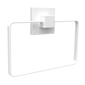 Fusion-Loc Matte White Style Suction Towel Ring