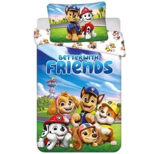 Paw Patrol Better With Friends Cotton Quilt Cover Set Toddler Bed Size