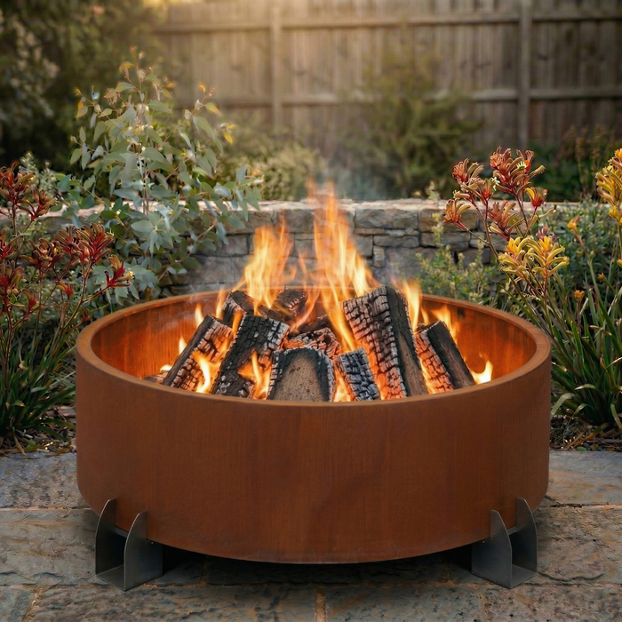 Mimosa Outdoor Fire Pit Round With Legs