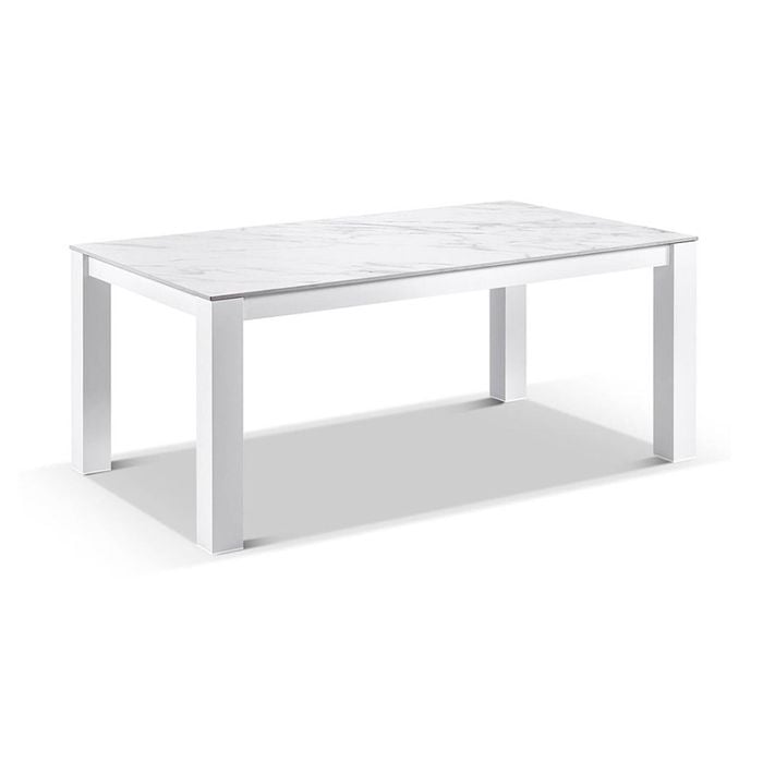 Santorini Ceramic 1.8M Outdoor Rectangle Aluminium Dining Table