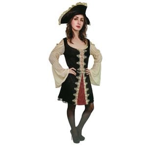 Ladies Adult Deluxe Pirate Woman Costume Wos Halloween Fancy Dress Party