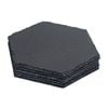 Argon Tableware 6x Hexagonal Slate Placemats - Natural Stone Rough Edge Slate Dinner Mats Dinnerware Plate Placemats