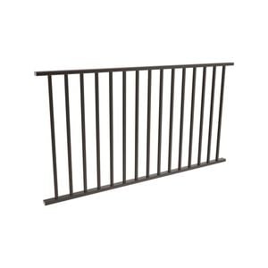 ProtectorAl 1800 x 950mm Black Aluminium Flat Top Square Picket Balustrade Panel
