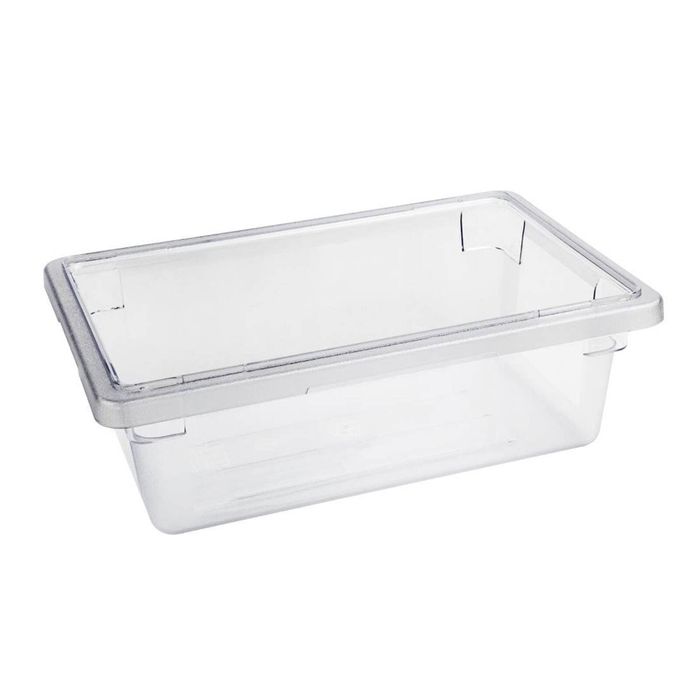 Vogue Polycarbonate Food Storage Container Clear Stackable Dishwasher Safe 12ltr 155x456x305mm