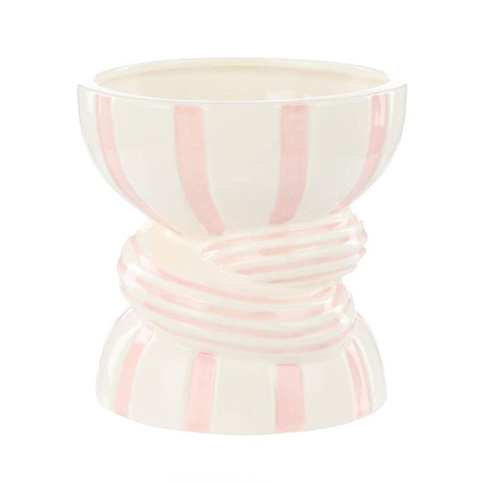 Emporium Lulu Collection Twist Stripe Vase - Pink