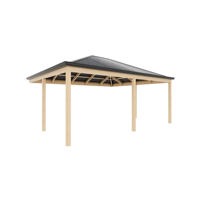 Softwoods 6.0 x 4.9m Hip Ends Pergola / Patio Kit