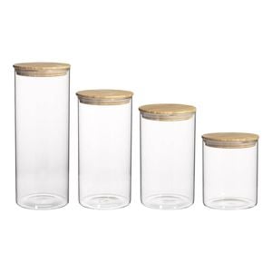 Ecology Pantry Set Of 4 Round Canisters