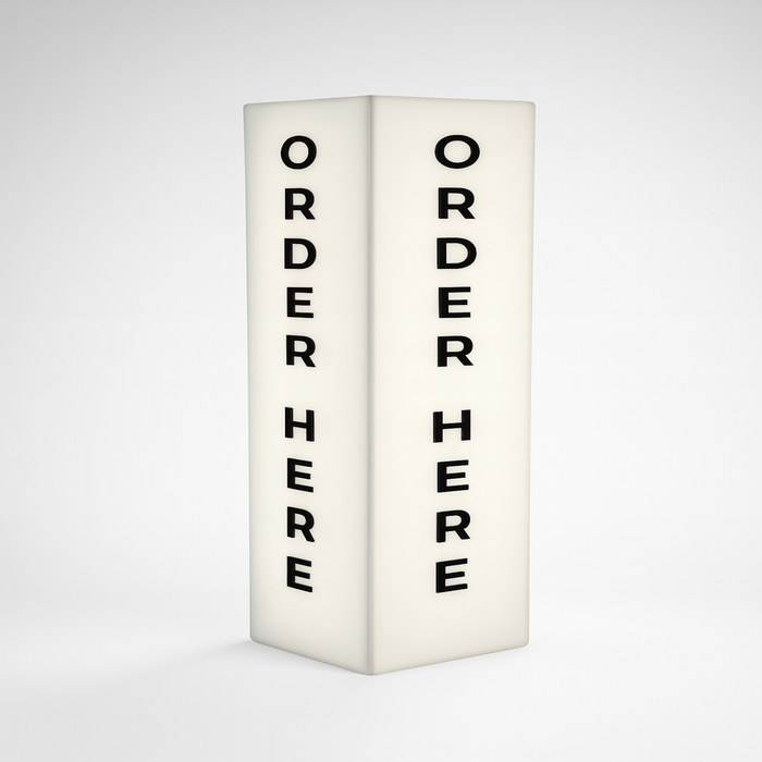 Portable Frameless Lightbox Order Here 350mmx80mmx80mm