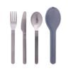 4pc Avanti Reusable Slim Lunch Cutlery Spoon/Fork/Knife w/ Storage Case Set Blue