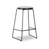 Hugo Bar Stool - Black Frame - Black Seat - 78cm Square Seat / Black Frame / Black Seat